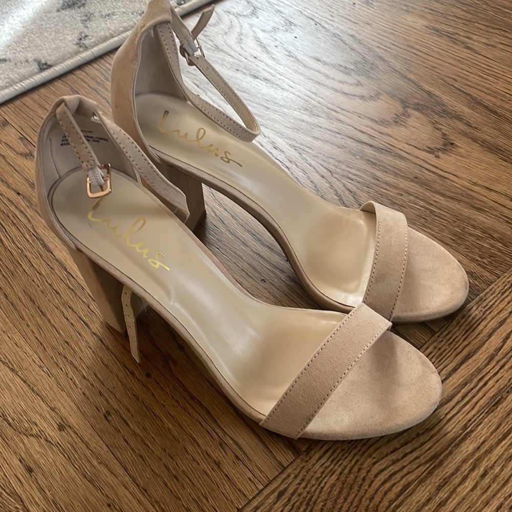 Lulus Taylor Natural Heels, Size: 9, Color: Natural
